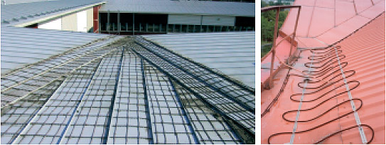 屋頂發(fā)熱電纜融雪化冰安裝示例圖