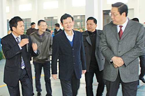 市委書記楊東坡陪同滁州市人大常委副主任李耀才蒞臨安邦考察