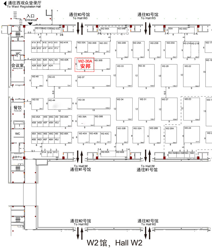 安邦電地暖展區(qū)位置圖