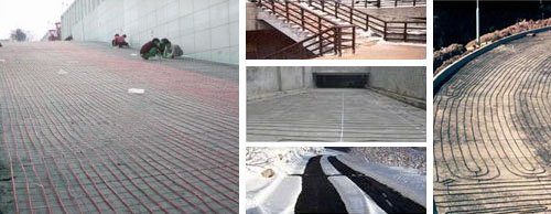 發(fā)熱電纜路面融雪圖